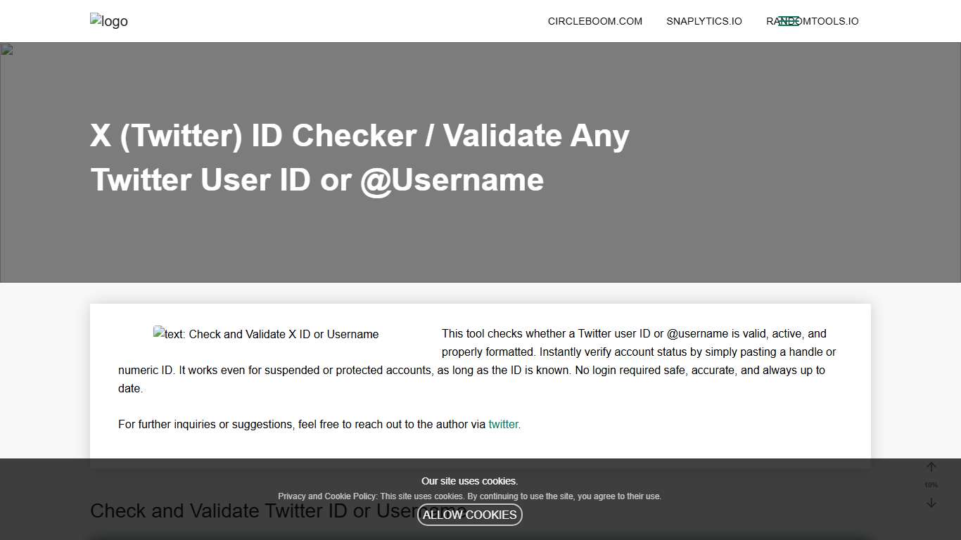 ≡ X / Twitter ID Checker 2026 ᐈ Verify and Validate X IDs Easily