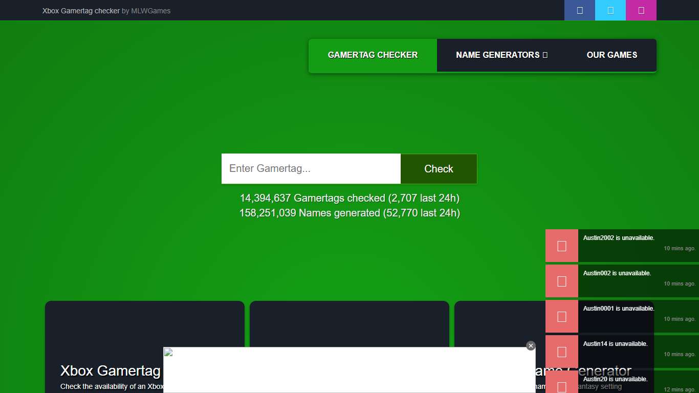 Xbox Gamertag Availability Checker - Gamertag.net